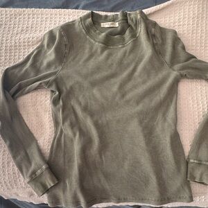 Project Social T Sage Waffle Knit Top